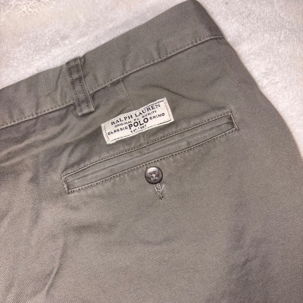 VINTAGE POLO RALPH LAUREN Andrew Pant Mens 40/30 Olive‎ Green Pleated Chino NEW